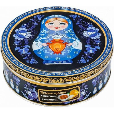 Печенье сдобное Сладкая Сказка Матрешка с яблоком и корицей 400 г