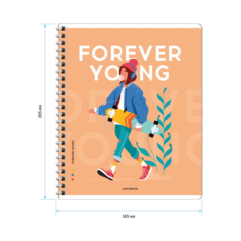 Тетрадь 48л., А5, клетка на гребне ArtSpace «Стиль. Forever young», эконом