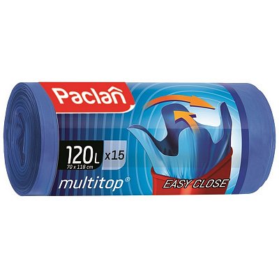 Мешки для мусора Paclan MULTI-TOP 120л 15шт 25 мкм с завязками