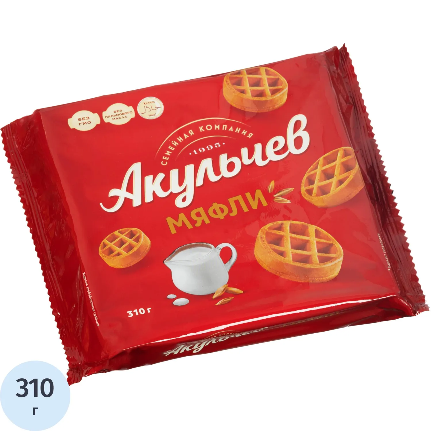 Вафли Акульчев Мяфли 310 г
