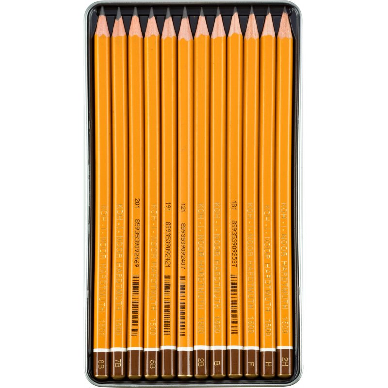 Карандаш чернографитный KOH-I-NOOR 1502/II 8B-2H 12шт./наб.
