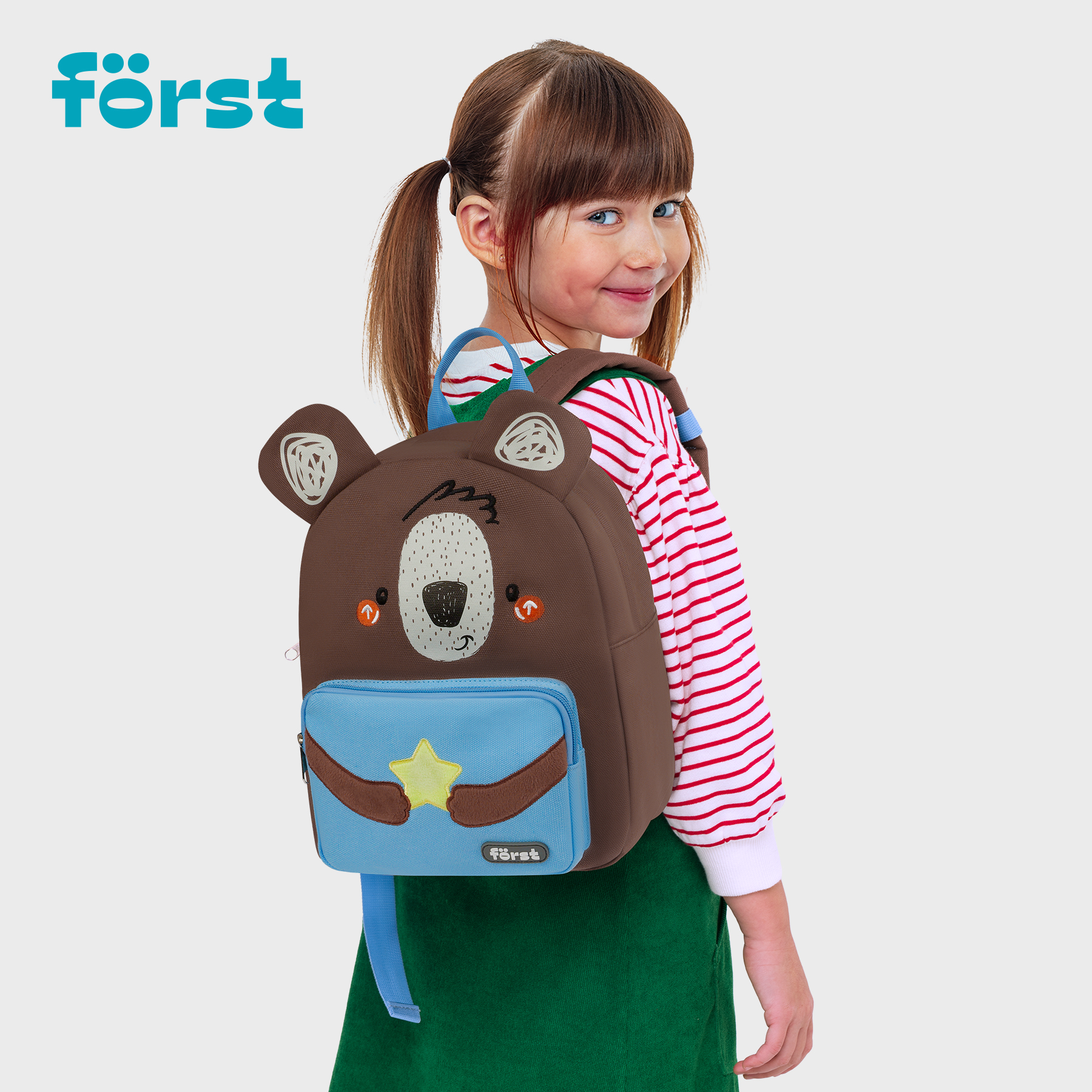 Рюкзак Först F-Kids «Teddy Dream» 30×23×13см, 1 отделение, уплотненная спинка
