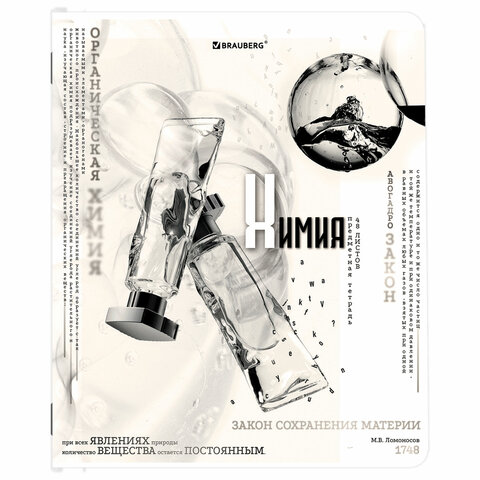 Тетради предметные, КОМПЛЕКТ 12 ПРЕДМЕТОВ, 48 л., матовая ламинация, BRAUBERG, «BLACK&WHITE»
