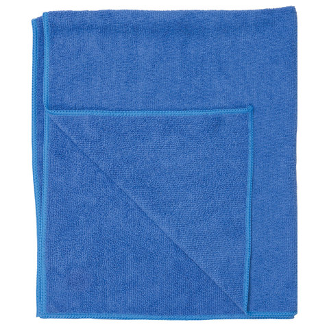 Тряпка для мытья пола ЛАЙМА, плотная микрофибра, 70×80 см, синяя