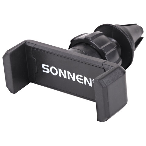 превью Держатель для телефона в авто на решетку вентиляции SONNEN, зажим до 85 мм, вращение 360°
