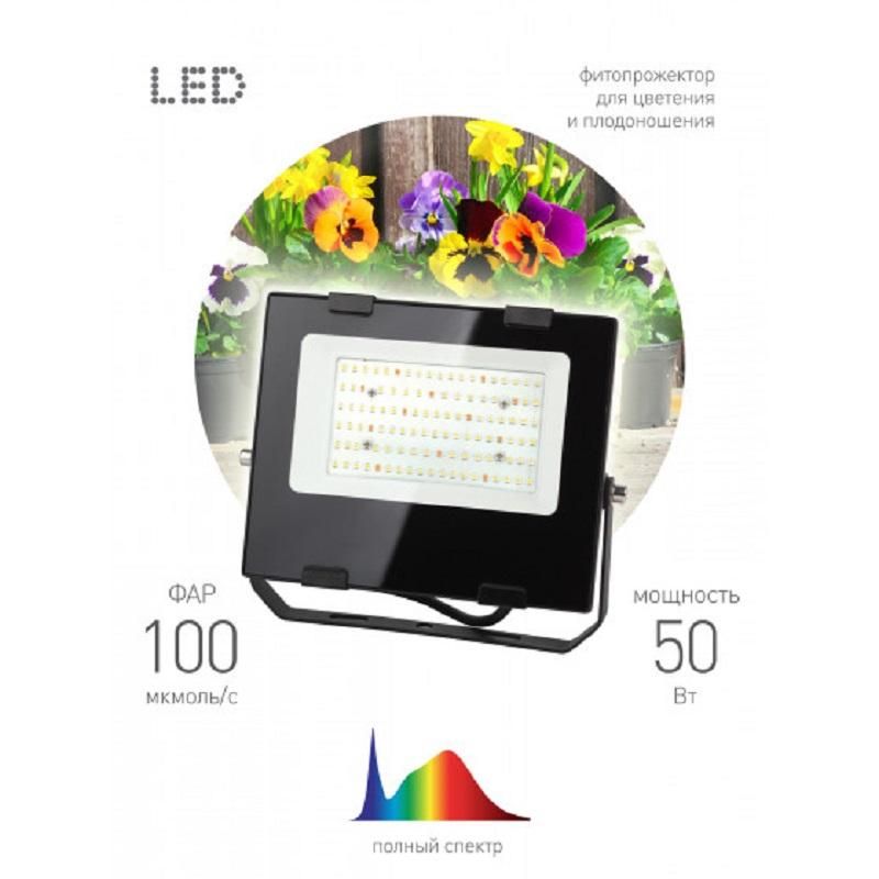 Фитосветильник прожектор для растений ЭРА FITO-50W-Ra90-LED (Б0047875)