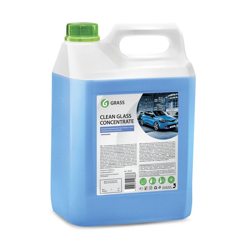 превью Средство для мытья стекол и зеркал 5 кг GRASS CLEAN GLASS CONCENTRATE, нейтральное, концентрат