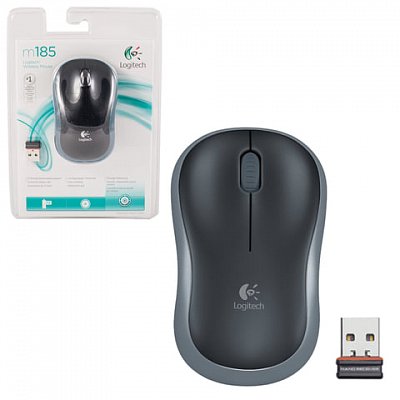 Мышь компьютерная Logitech Wireless Mouse M185 Swift Grey 910-002238
