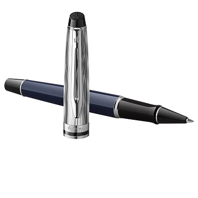 Ручка-роллер Waterman «Expert SE Deluxe Blue CT» черная, 0.8мм, подарочная упаковка