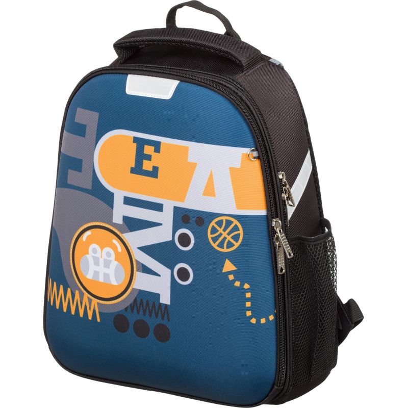 Ранец №1School Light Team оранжевый, 2 отд., (700г)
