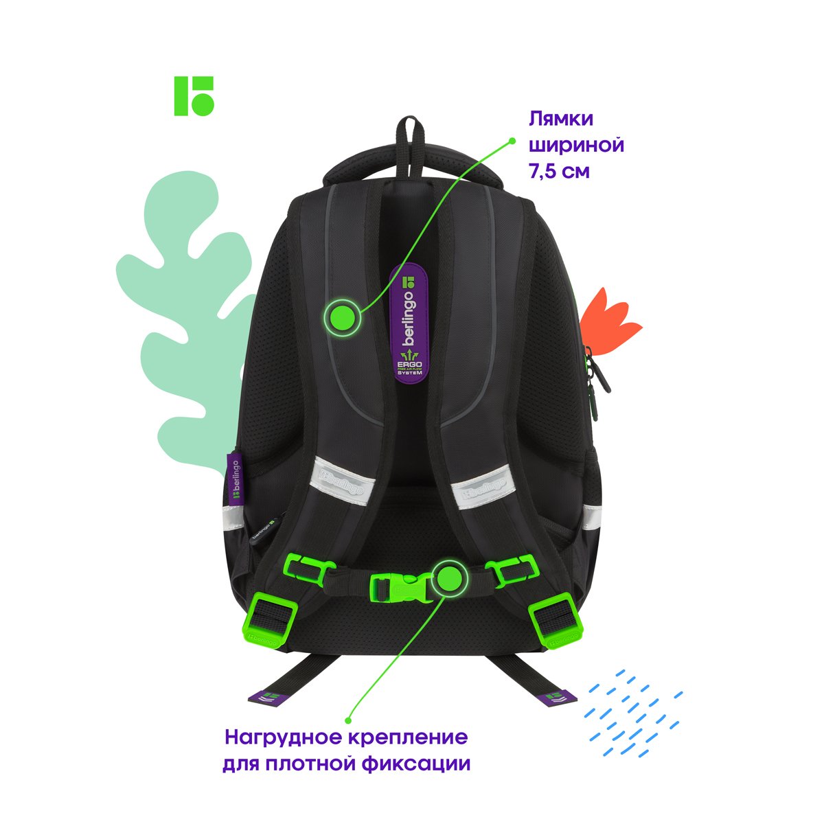Рюкзак Berlingo Comfort «Future is now» 38×27×18см, 3 отделения, 3 кармана, эргономичная спинка