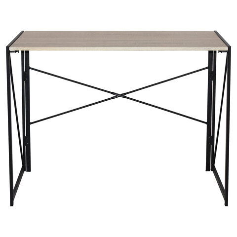 Стол на металлокаркасе BRABIX «LOFT CD-002», 1000×500х750 мм, складной, цвет дуб натуральный