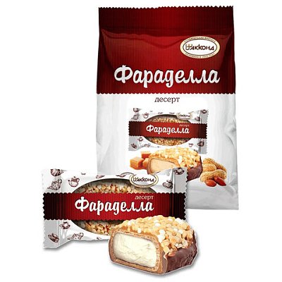 Конфеты шоколадные АККОНД «Фараделла» со сливочно-кремовой начинкой в карамели, 500 г