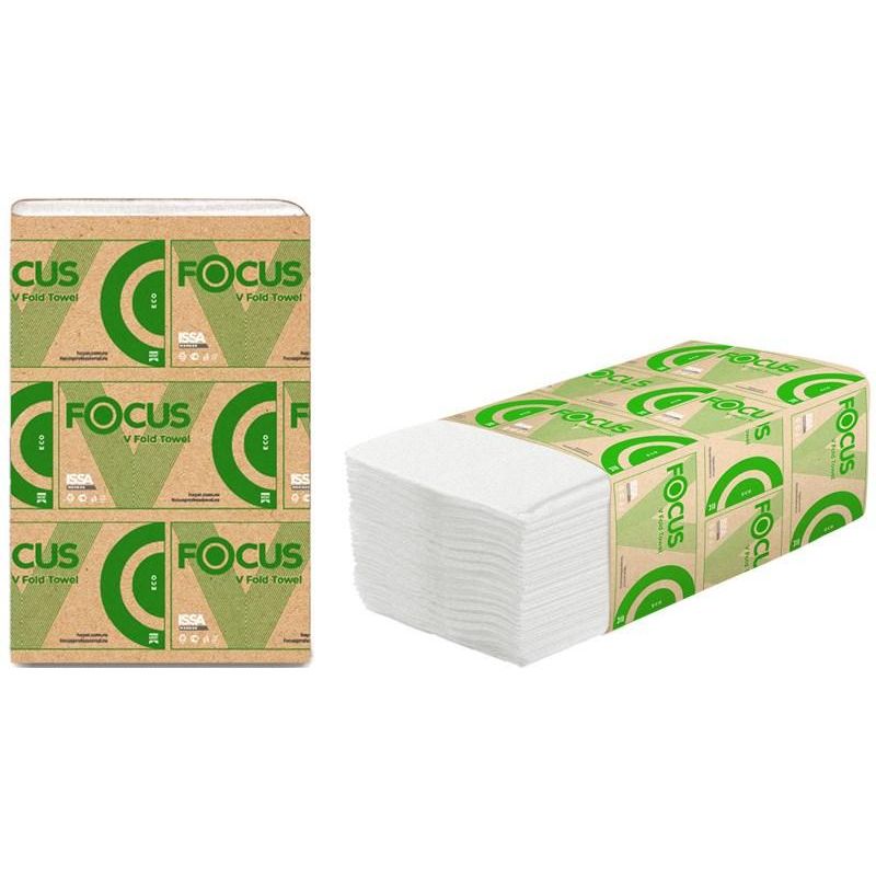 Полотенца бумажные д/дисп. FOCUS Eco Vсл 1сл бел цел 250л 15пач/уп 5049976