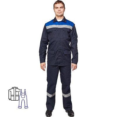 Костюм рабочий летний муж л05-КПК син (р.60-62) 194-200 (Арсенал-СП)