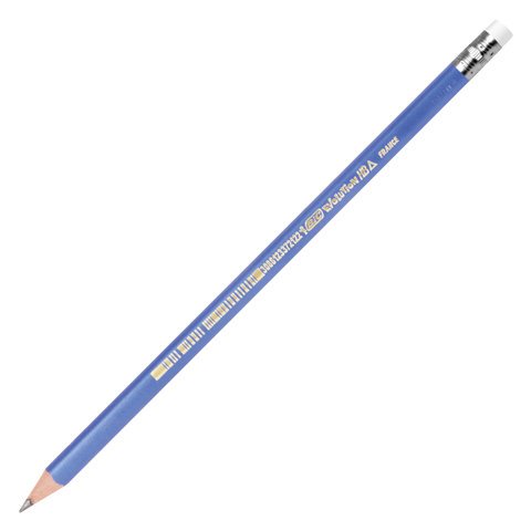 превью Карандаш чернографитный Bic Evolution Triangle HB трехгранный заточенный с ластиком