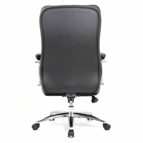 Кресло офисное BRABIX EX-507, рециклированная кожа, хром, черное