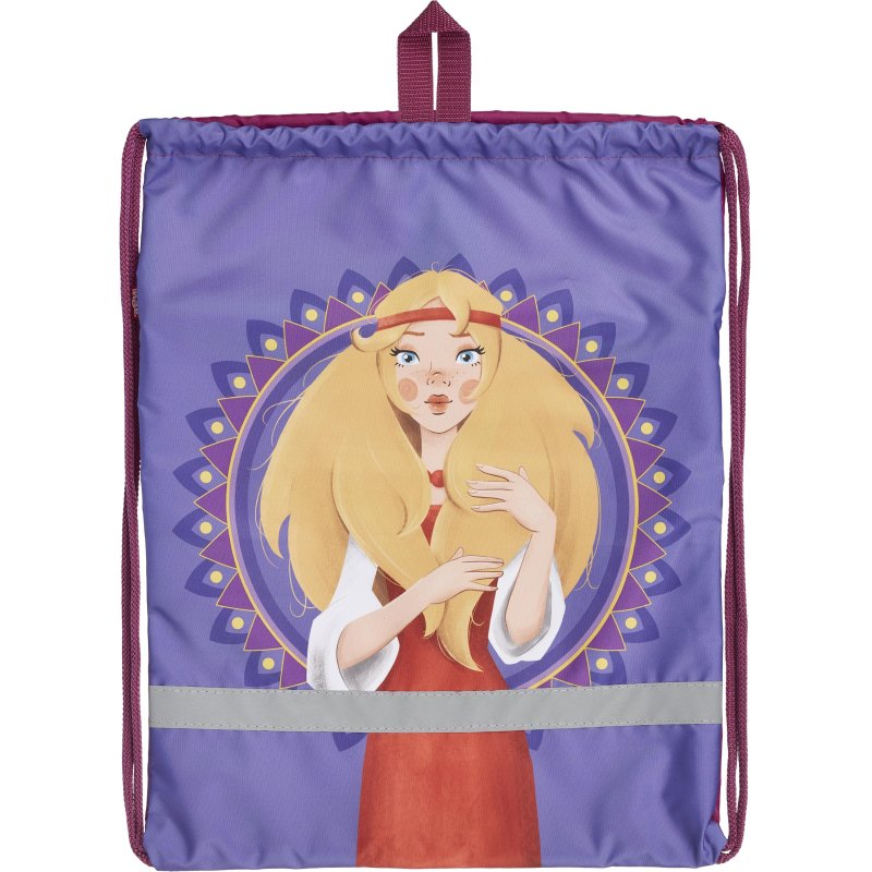 Мешок для обуви КОМУС Три богатыря Аленушка,36×47, карм, светоотр, МО 26-1с-2р