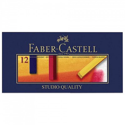 Пастель сухая художественная FABER-CASTELL «Soft pastels», 12 цветов, квадратное сечение