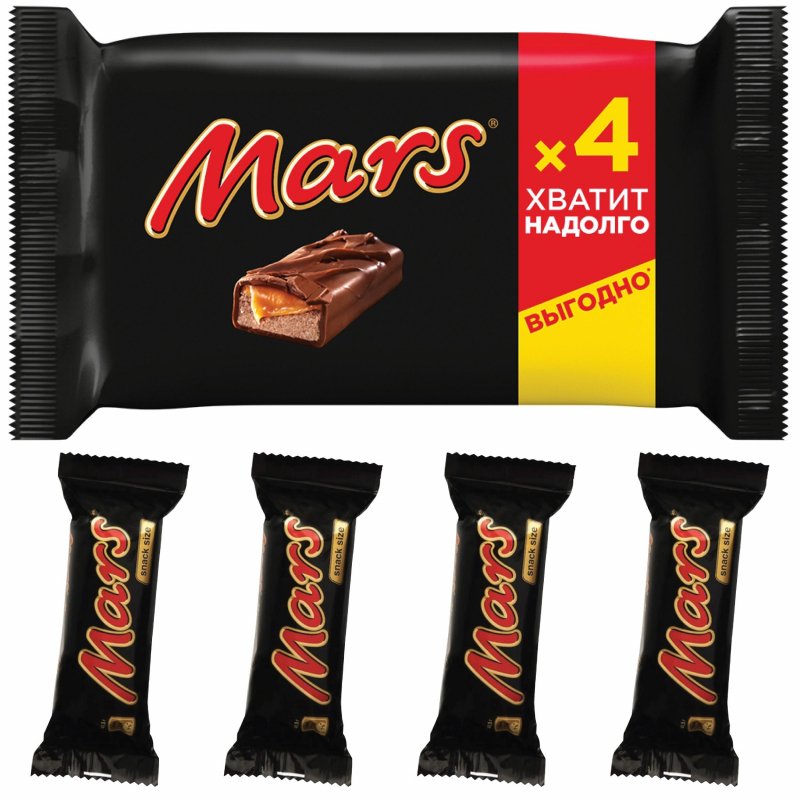 превью Шоколадные батончики Mars (4 штуки по 40.5 г)