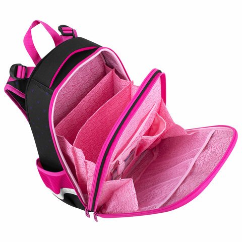 Ранец BRAUBERG PREMIUM, 2 отделения, с брелоком, «Space sweets», LED-ЛАМПОЧКИ, 38×29х16 см