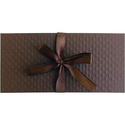 Конверт д/денег (коробка)с бантом, крафт бумага,172×83х16, коричн, Д10303П.034