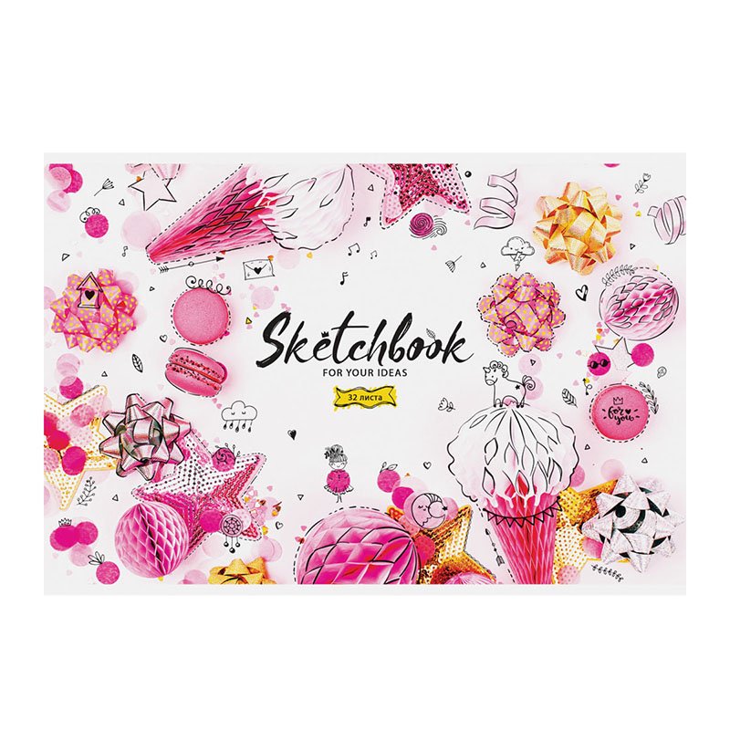 Альбом для рисования 32л., А4, на скрепке ArtSpace «Стиль. Bright sweets»