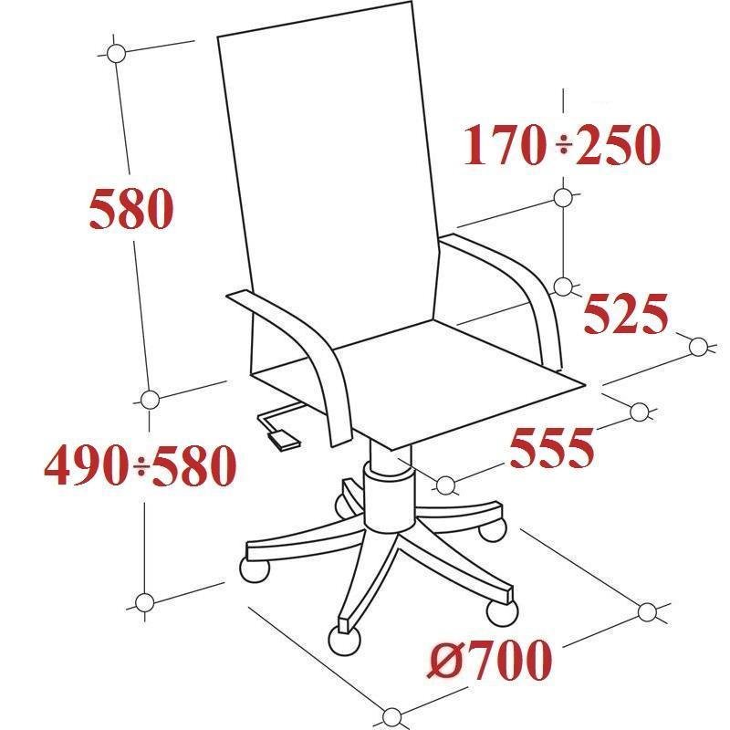 Кресло для руководителя Easy Chair 582 TC черное (ткань/сетка/металл)