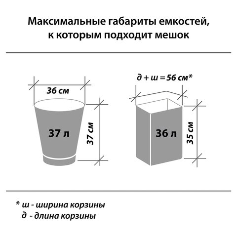 Мешки для мусора 60 лчерныев рулоне 20 шт. ПНД 8 мкм58×65 смЛЮБАША608092