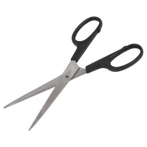Ножницы BRAUBERG «Standard» 180 мм, классической формы, черные, 237096
