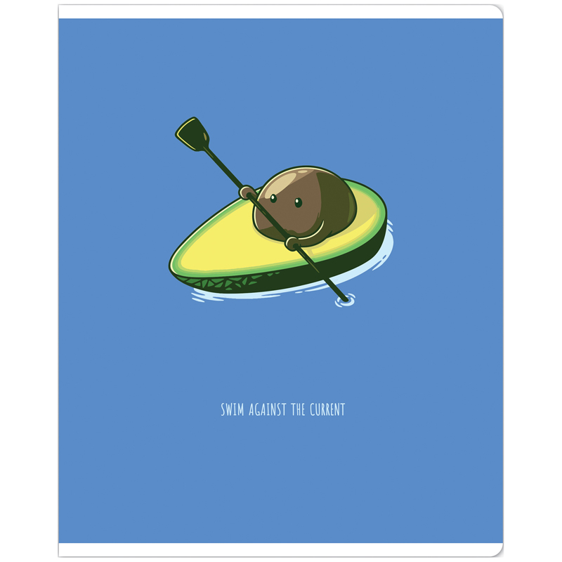 Тетрадь 48л., А5, клетка MESHU «Avocadreams», матовая ламинация, выборочный УФ-лак