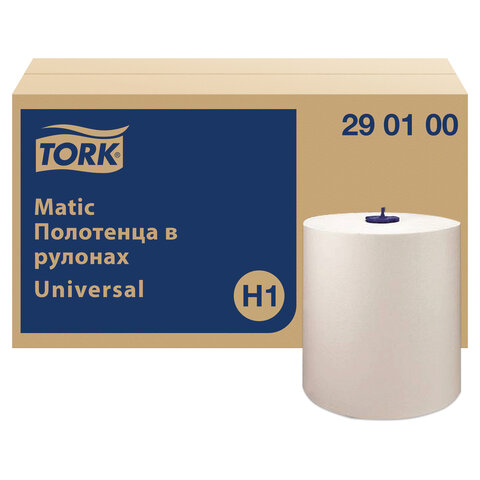 превью Полотенца бумажные рулонные 280 м, TORK Matic (Система H1) UNIVERSAL, КОМПЛЕКТ 6 рулонов