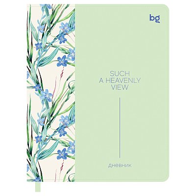 Дневник 1-11 кл. 48л. (Лайт) BG «Flower Garden», иск. кожа, тиснение фольгой, печать, ляссе