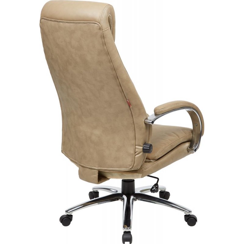 Кресло для руководителя Easy Chair-572 TR бежевое (рециклированная кожа/металл)