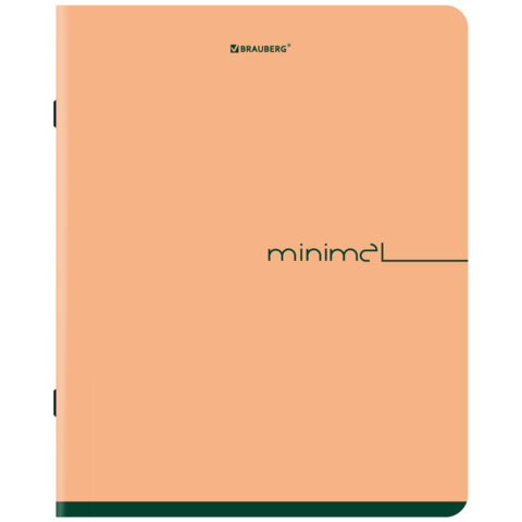 Тетрадь А5, 48 л., BRAUBERG, скоба, клетка, SoftTouch, «Минимал_Цвет», (микс в спайке)