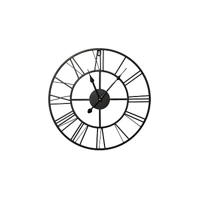 Часы настенные Black Metal Clock (40×40 см)