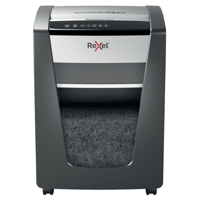 Уничтожитель (шредер) Rexel Momentum M515, 1-3 человек, 5 уровень секретности, фрагменты 2×15 мм, 15 листов, 30 л