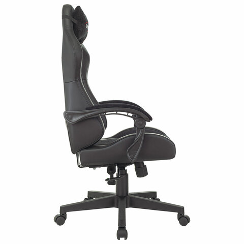 Кресло компьютерное BRABIX «Striker GM-121»синхромеханизм2 подушкиэкокожа/велюрчерное532962