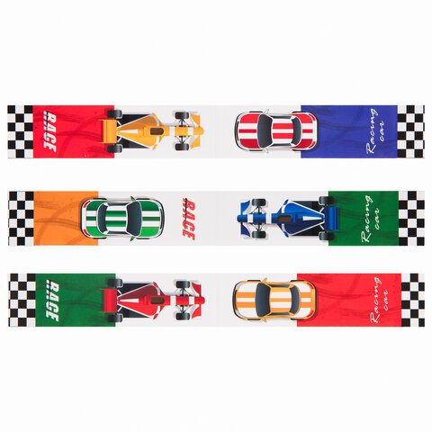 Закладки для книг с магнитом RACE CARSнабор 6 шт. блестки25×196 ммЮНЛАНДИЯ113446