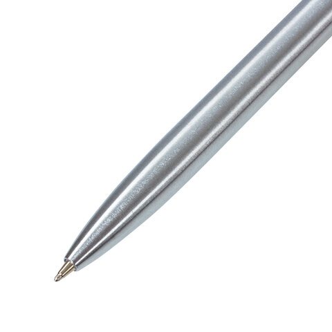Ручка подарочная шариковая BRAUBERG Brioso, СИНЯЯ, корпус серебристый с золотистыми деталями, линия письма 0.5 мм