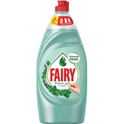 превью Средство для мытья посуды, 900 мл, FAIRY (Фейри) Нежные руки «Чайное дерево и мята»