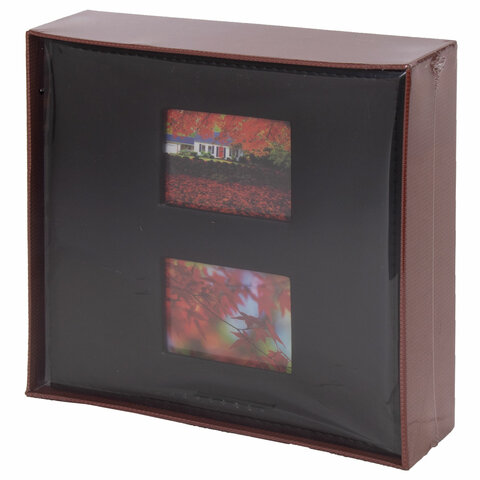 Фотоальбом BRAUBERG «Autumn» на 200 фото 10×15 смпод кожубумажные страницыбоксчерный391191