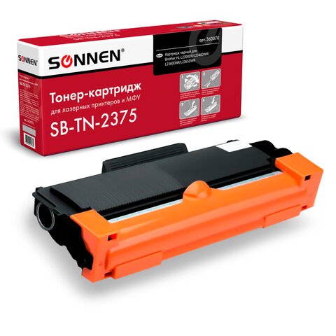 Картридж лазерный SONNEN SB-TN2375 для BROTHER HL-L2300DR/2340DWR/DCP-L2500, ресурс 2600 страниц