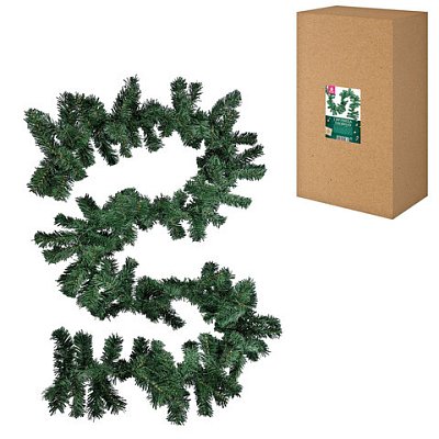 Гирлянда хвойная, длина 270 см, диаметр 20 см, «Хмаs Time», ПВХ, ЗОЛОТАЯ СКАЗКА