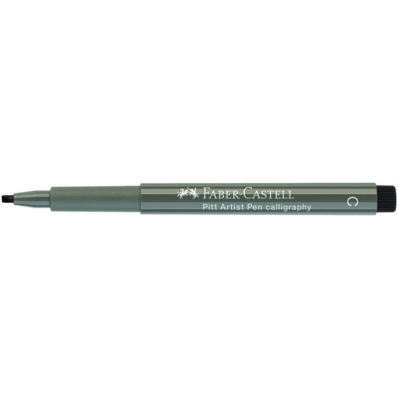 превью Ручка капиллярная Faber-Castell «Pitt Artist Pen Calligraphy» цвет 273 теплый серый IV, С=2.5мм, пишущий узел каллиграфический