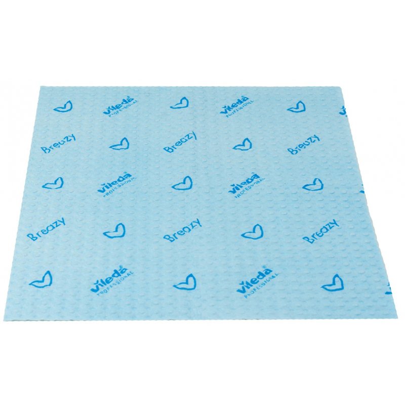 Салфетки хозяйственные Vileda Professional Бризи микрофибра 35.5×35 см синие 25 штук в упаковке (арт. производителя 161616)