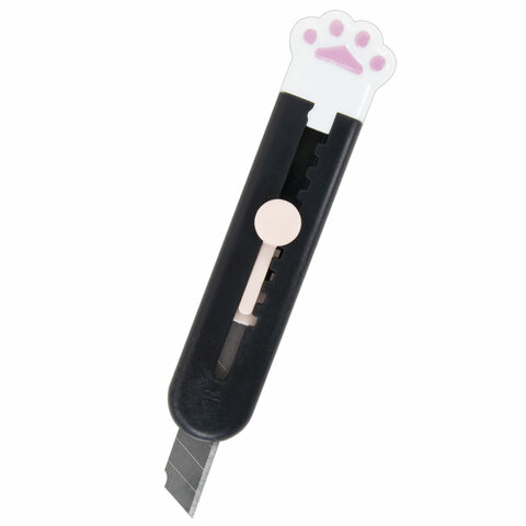 Нож канцелярский «Лапки», Cat Paw, 9 мм, автофиксатор, BRAUBERG HOBBY, в дисплее