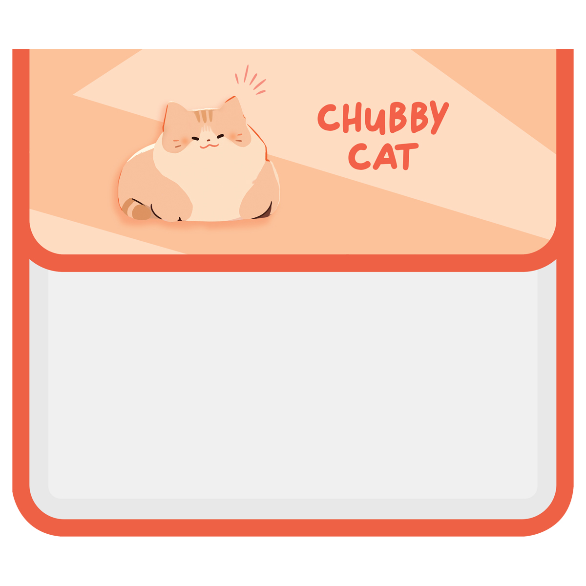 превью Папка для тетрадей 2 отделения, ArtSpace «Chubby cat», А5, пластик, на липучке