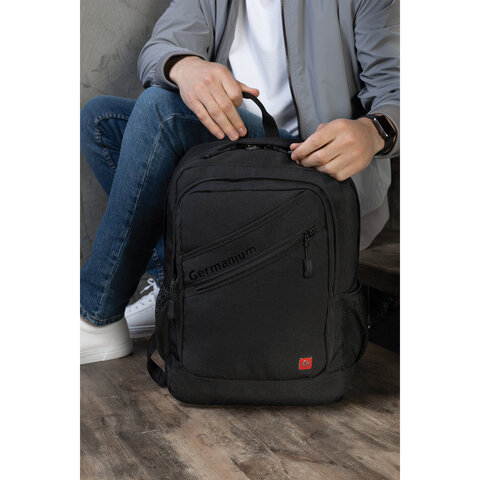 Рюкзак B-PACK «S-09» (БИ-ПАК) универсальный, с отделением для ноутбука, уплотненная спинка, черный, 44×30×14 см