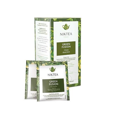 Чай Niktea Green Fusion зеленый 25 пакетиков